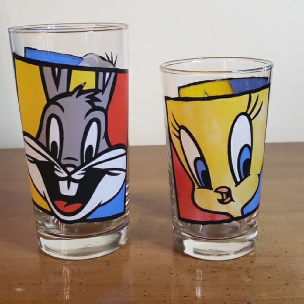 Vintage Bugs Bunny Daffy Duck Tweety Bird Sylvester Glasses EUC
